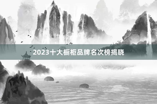 2023十大橱柜品牌名次榜揭晓